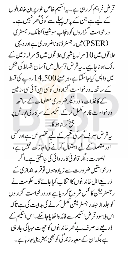 Maryam Nawaz Loan Scheme 15 Lakh for Home Construction Phase 2 Update Today