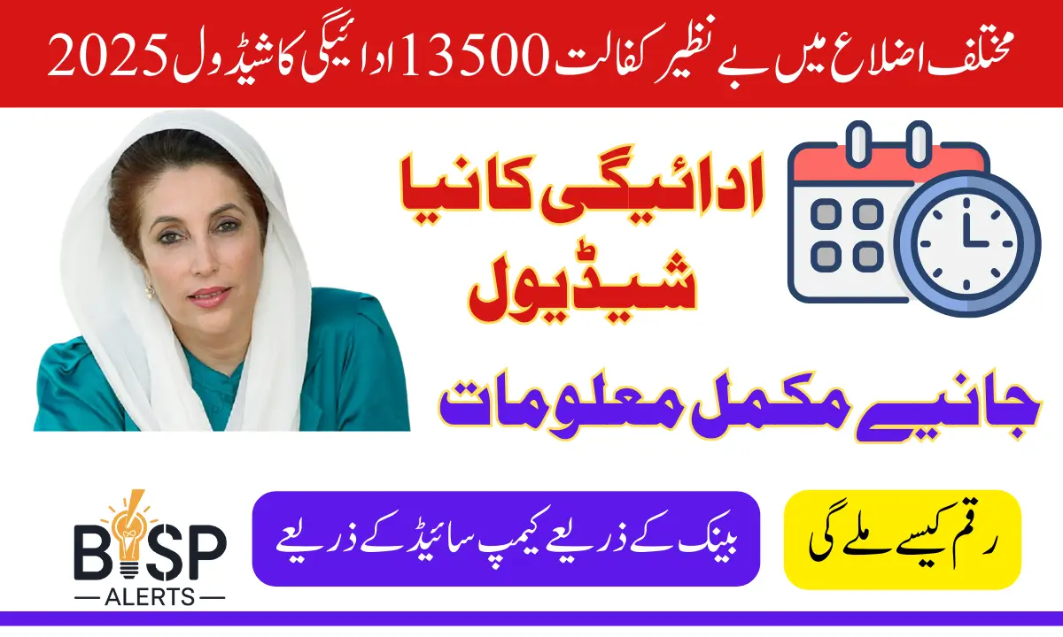 Benazir Kafaalat 13500 Payment Schedule 2026 In Different Districts Know Complete Details
