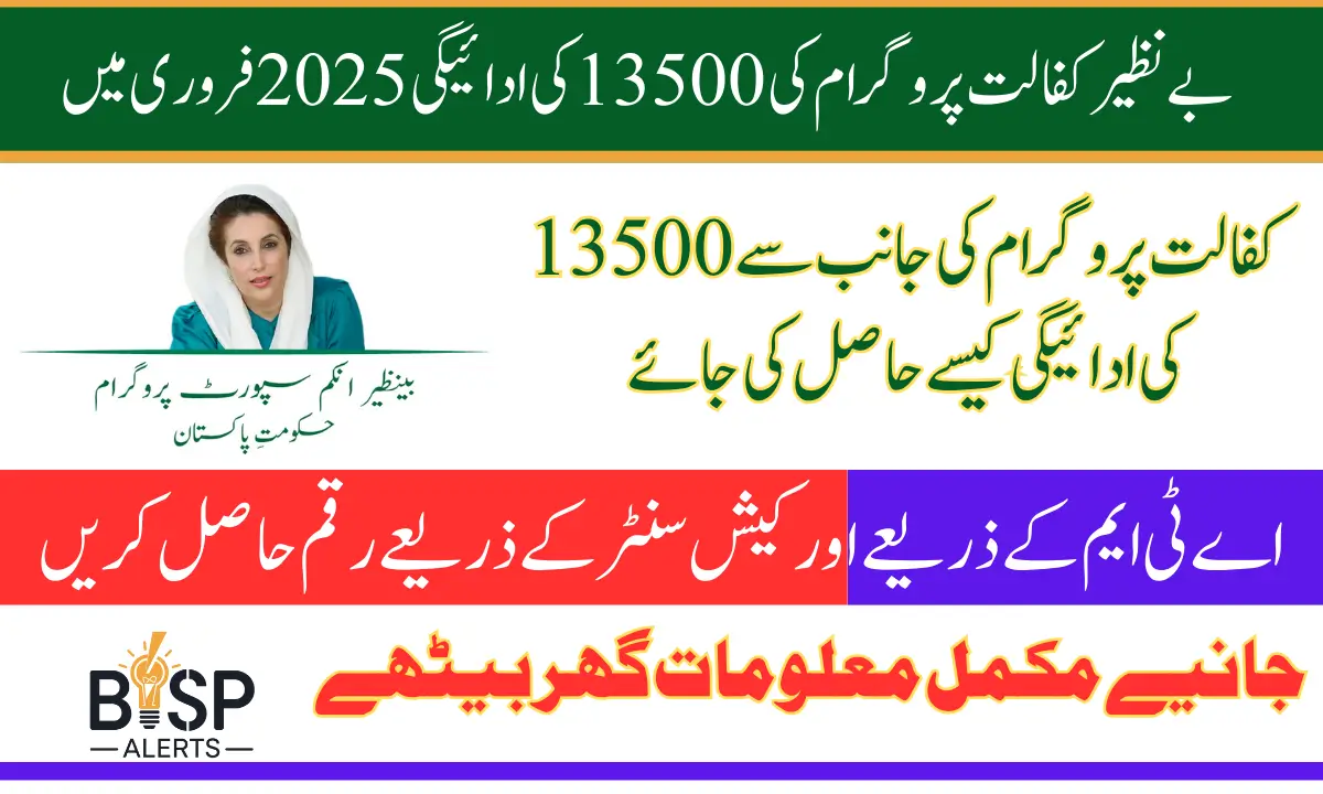 Benazir Kafalat Program Payments February 2026 How Many Families Can Get 13500