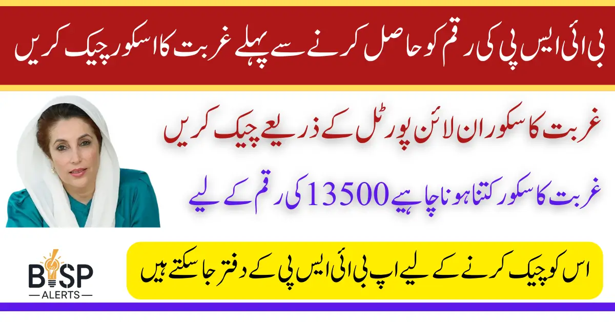 PMT Score Check Process For BISP New Payment 13500 In 2025 Know Complete Details