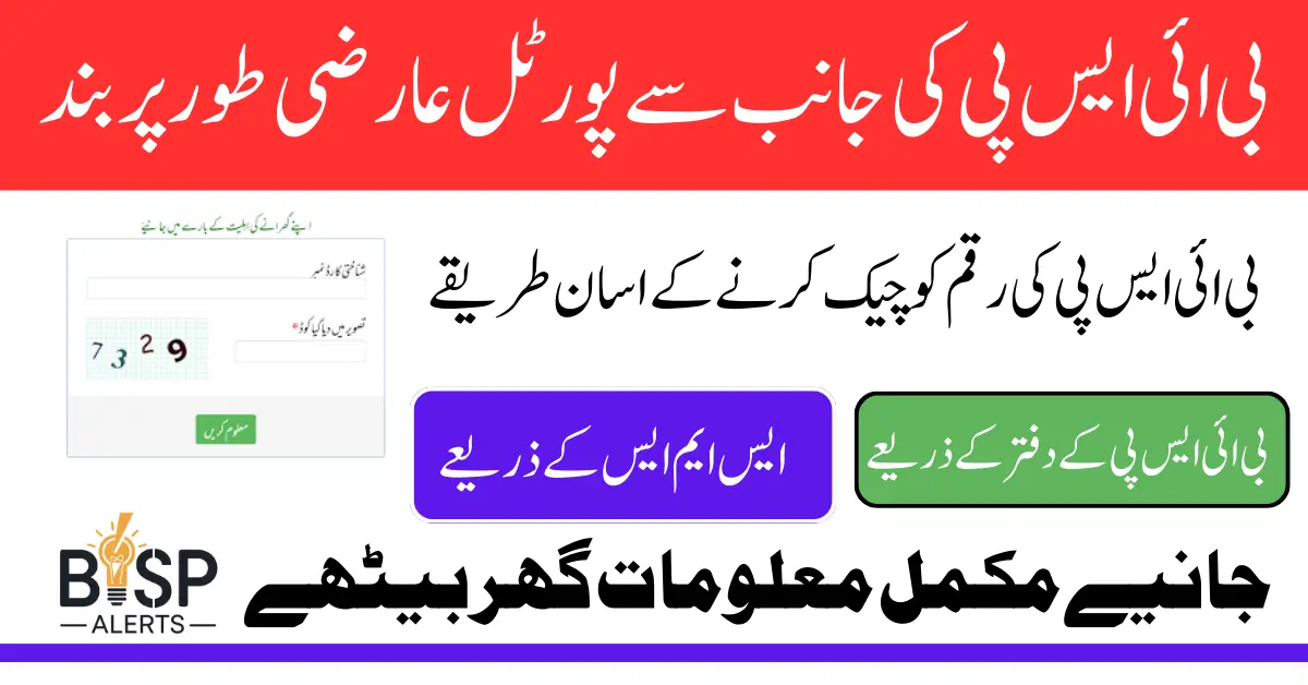 8171 Online Portal Temporarily Closed Here Is How to Check BISP Payment April 2025