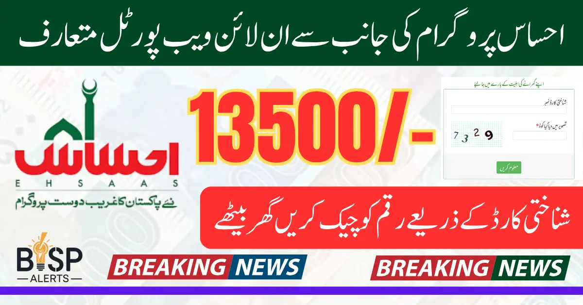 Ehsaas Program 8171 Web Portal Update To Check June 2026 Payment Using CNIC