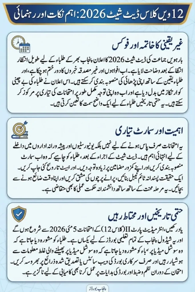 12 Class Date Sheet 2026 Punjab Board – Full Details Step By Step