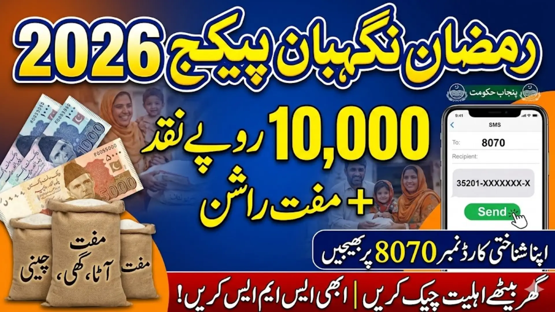 8070 CNIC Check 2026 for Ramzan Nigehban Payment Complete At-Home Verification Guide for Punjab Families