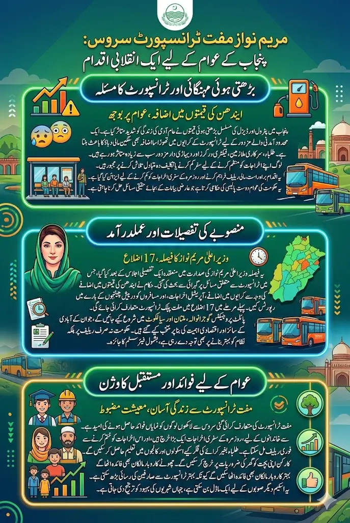 Maryam Nawaz Free Transport Service In 17 Districts Free Guide 2026